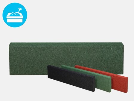 RubbertegelXL - Rubberen Opsluitband - 100x25x5 cm Groen