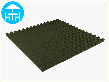 RubbertegelXL - Rubberen Terrastegel - 100x100x4 cm Groen - Onderkant