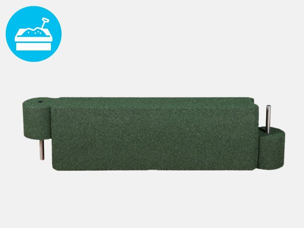 RubbertegelXL - Rubberen Zandbakprofiel - 100x30x15 cm Groen