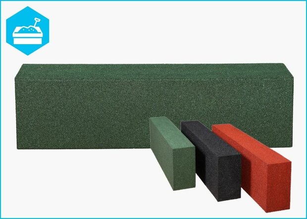 RubbertegelXL - Rubberen Biels - 100x30x15 cm Groen