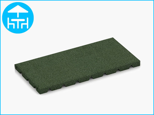 RubbertegelXL - Rubberen Terrastegel 50x25x3 cm Half Groen - Bovenzijde