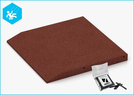 SPEELPLAATS 50x50 CM RAND ROOD PG (alle valhoogtes)